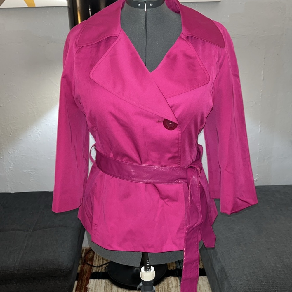 Hot Pink Worthington Belted Blazer PTP 19” - Picture 2 of 5